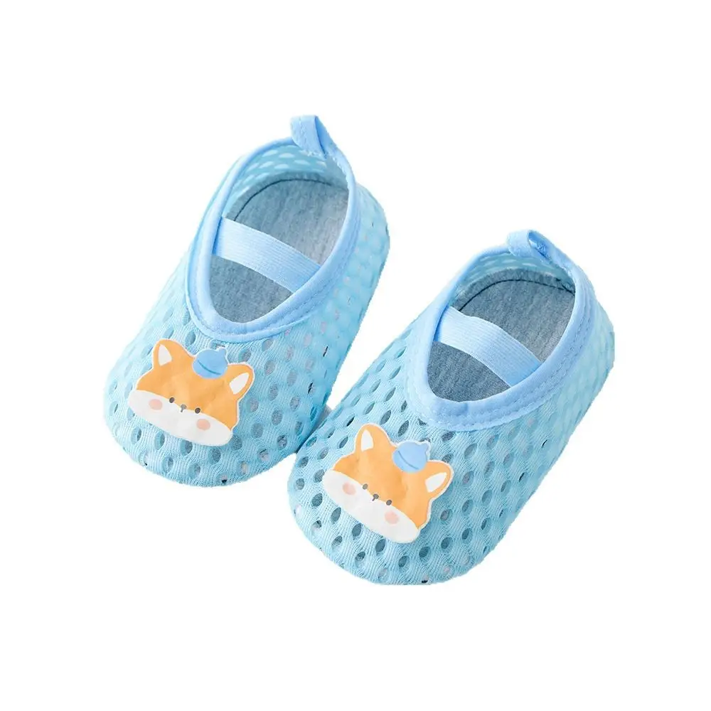Spring and Summer Soft-Soled Baby Shoes, Toddler Shoes, Cartoon Shoes, 6-12 Months, Non-Slip Fabric Sole, Front-Tie Floor Shoes