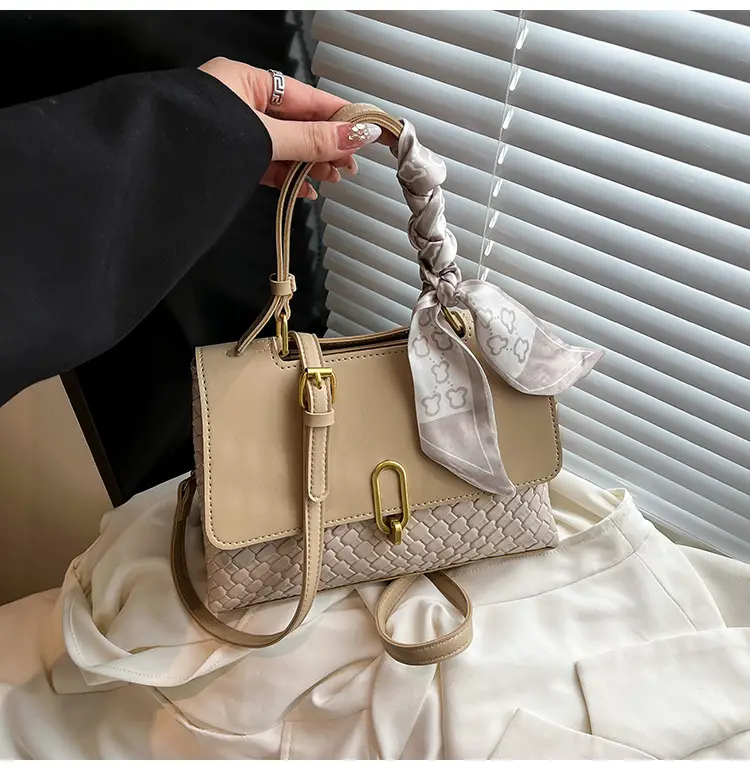 Women's Crossbody Shoulder Bag Cream White Embroidered 2025 - Image 4