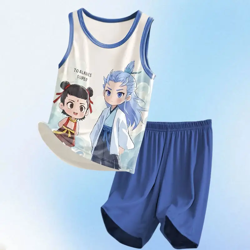 Children's Cartoon Pajamas Boys 2025 Summer Vest