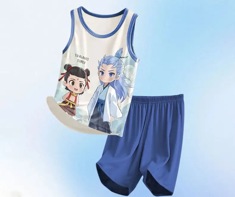Children's Cartoon Pajamas Boys 2025 Summer Vest — feature 5