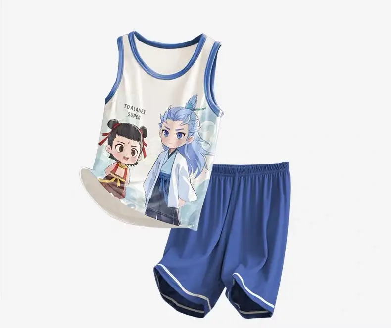 Children's Cartoon Pajamas Boys 2025 Summer Vest — feature 6