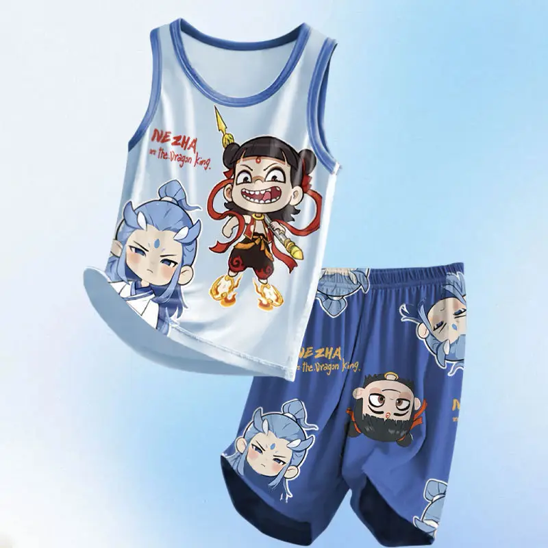 Children's Cartoon Pajamas Boys 2025 Summer Vest