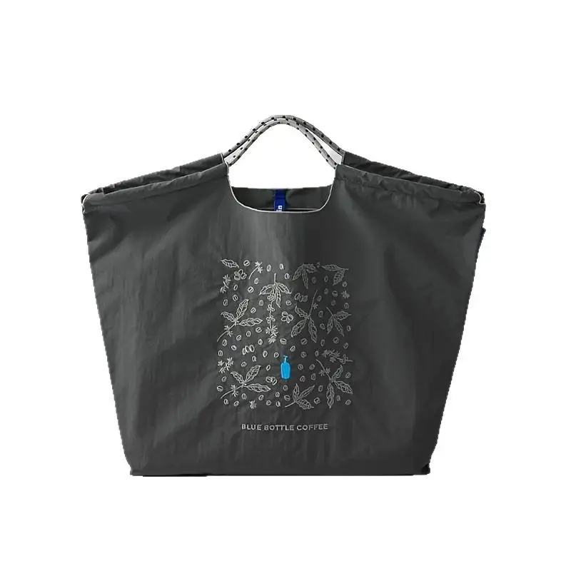 Blue Bottle Embroidered Large Capacity Tote Bag - Image 111