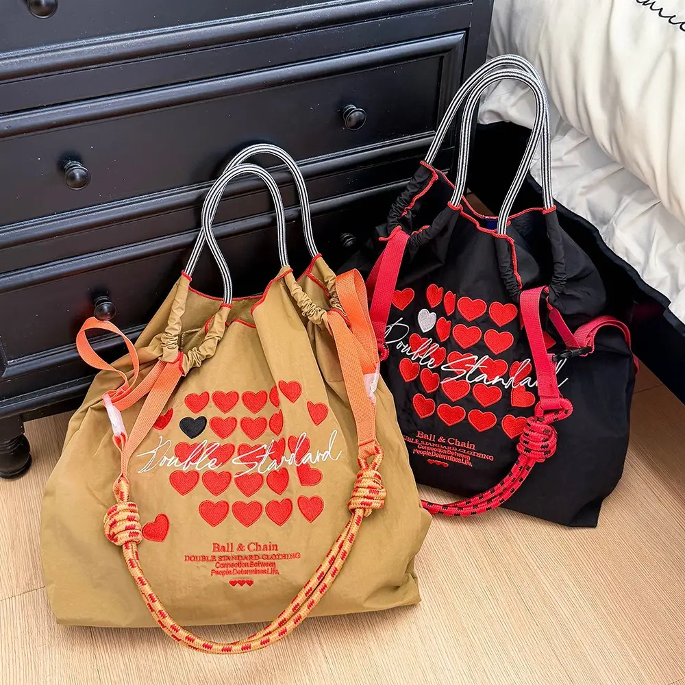 Blue Bottle Embroidered Large Capacity Tote Bag — feature 16