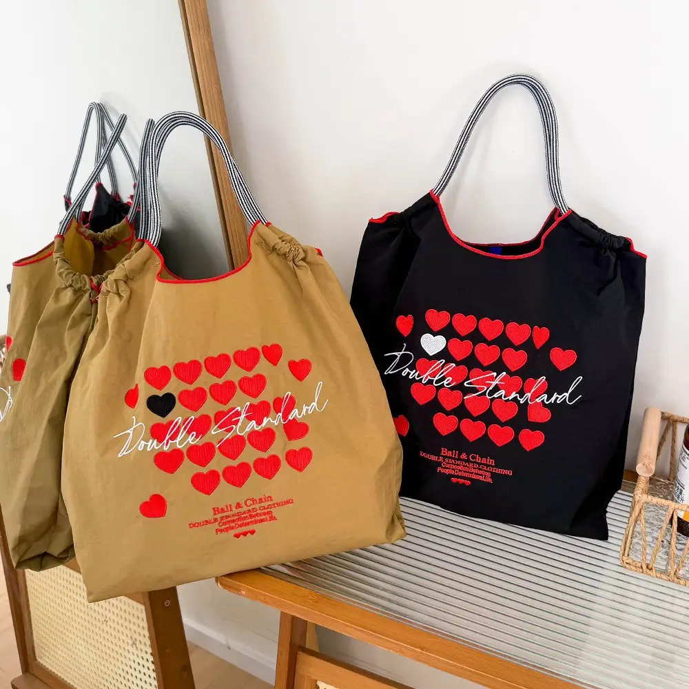 Blue Bottle Embroidered Large Capacity Tote Bag — feature 17