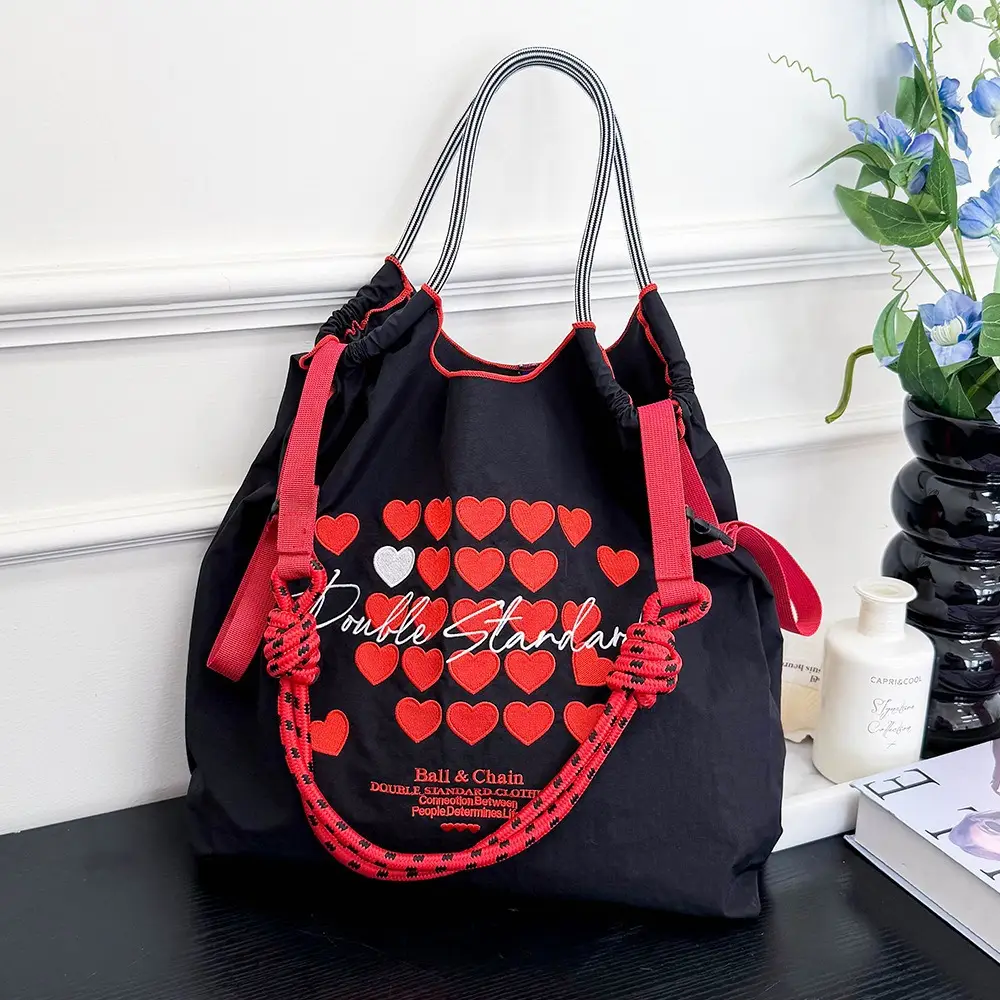 Blue Bottle Embroidered Large Capacity Tote Bag - Image 15
