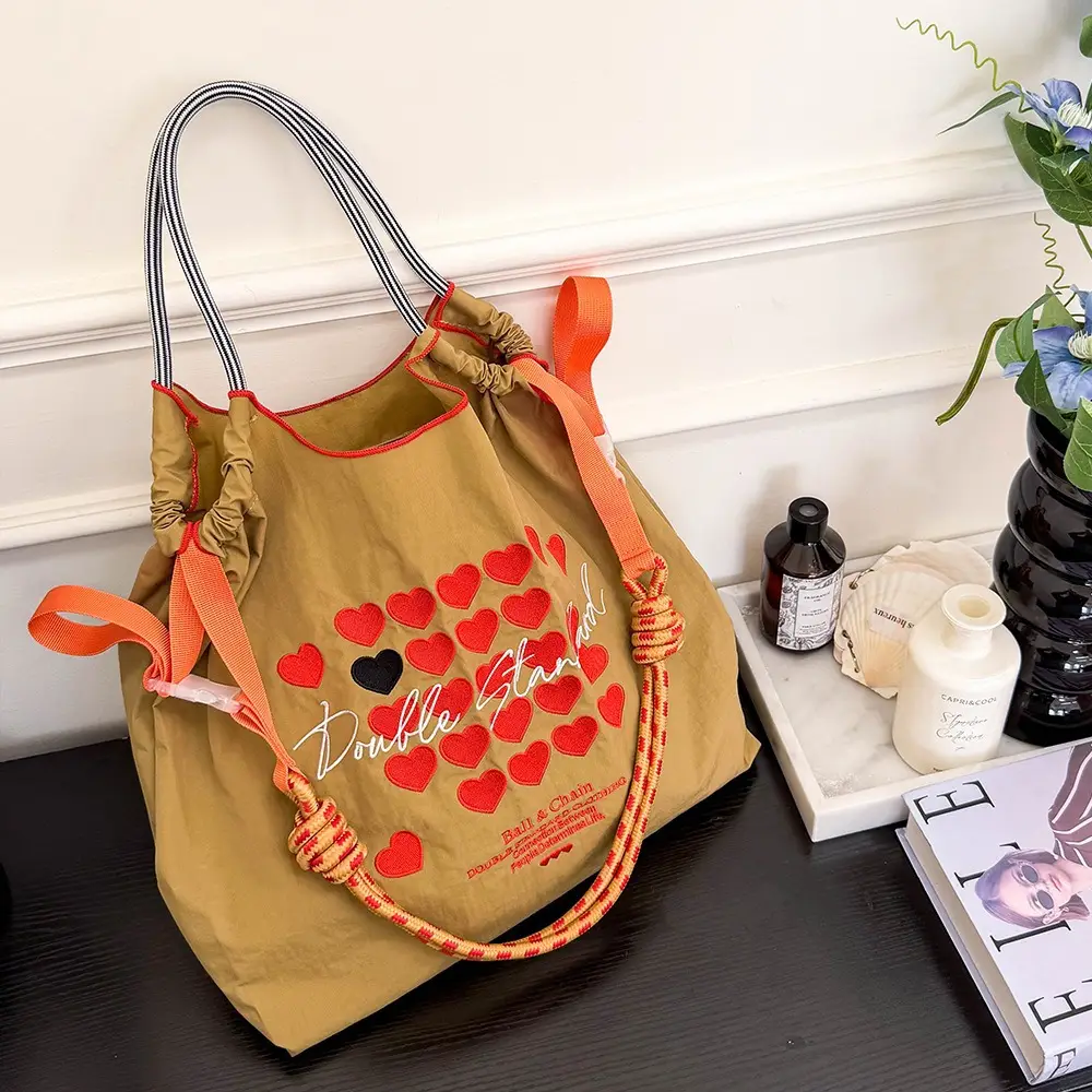 Blue Bottle Embroidered Large Capacity Tote Bag - Image 16