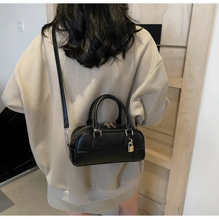 Women's Cream Shoulder Crossbody Bag with Gold Hardware — feature 11