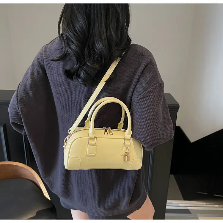 Women's Cream Shoulder Crossbody Bag with Gold Hardware — feature 12