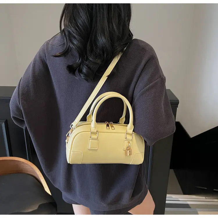 Women's Cream Shoulder Crossbody Bag with Gold Hardware — feature 13