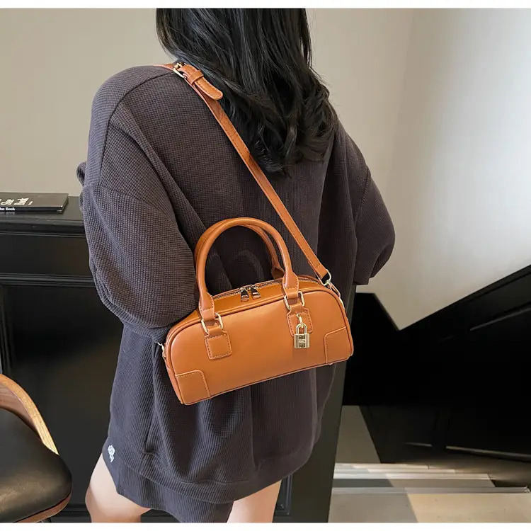 Women's Cream Shoulder Crossbody Bag with Gold Hardware — feature 14
