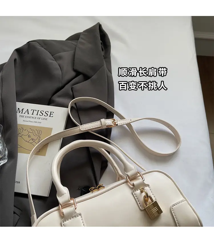 Women's Cream Shoulder Crossbody Bag with Gold Hardware — feature 2