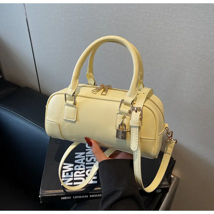 Women's Cream Shoulder Crossbody Bag with Gold Hardware — feature 23