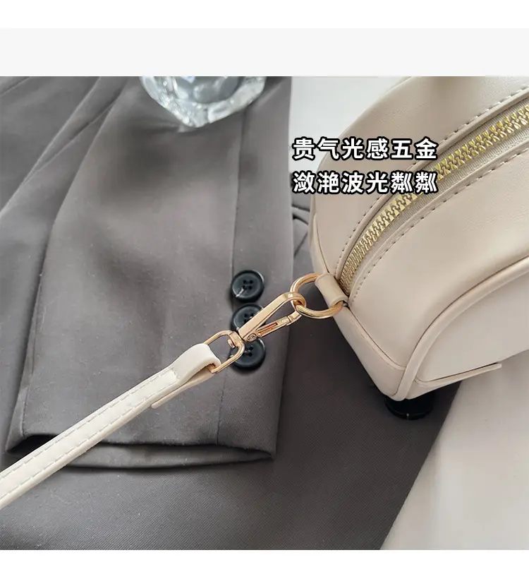 Women's Cream Shoulder Crossbody Bag with Gold Hardware — feature 3