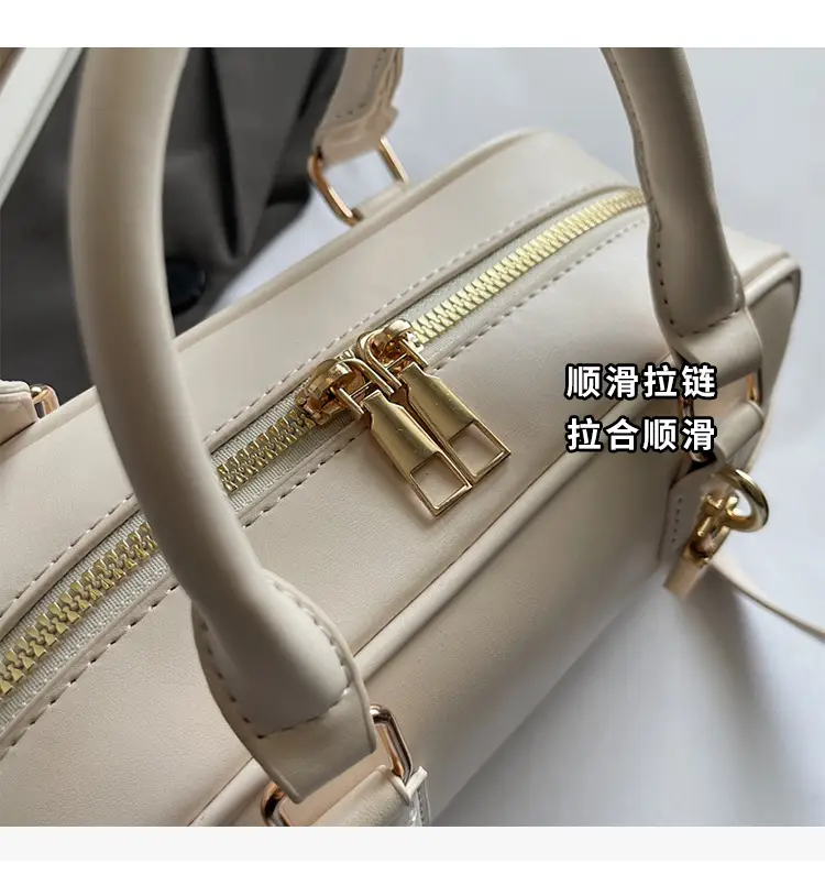 Women's Cream Shoulder Crossbody Bag with Gold Hardware — feature 4