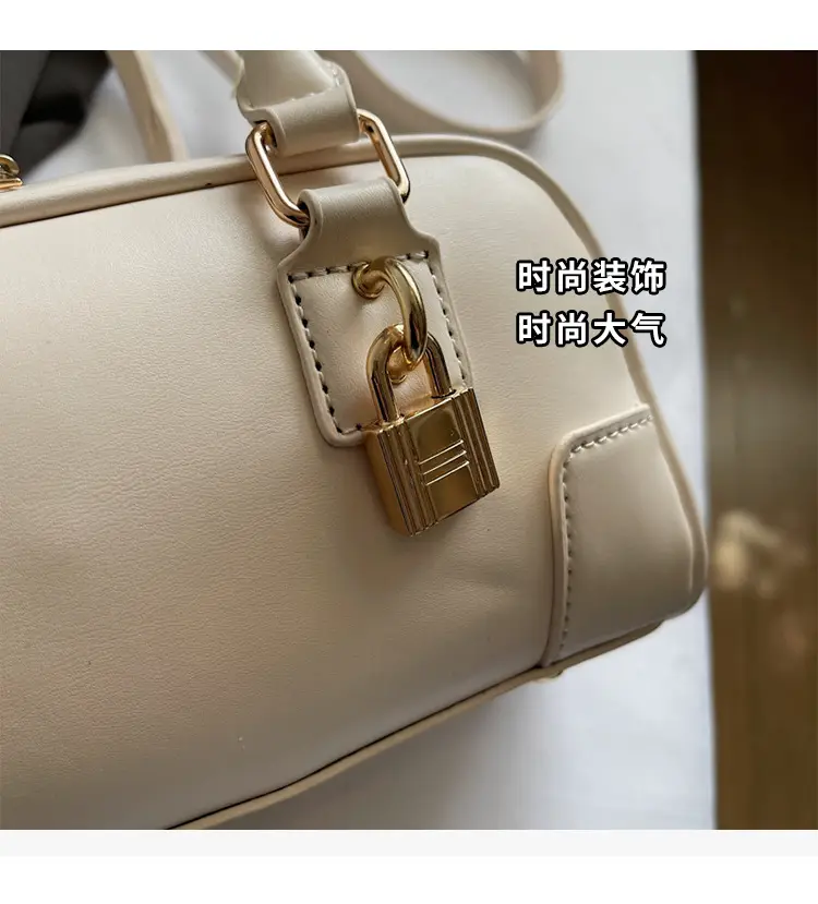 Women's Cream Shoulder Crossbody Bag with Gold Hardware — feature 6