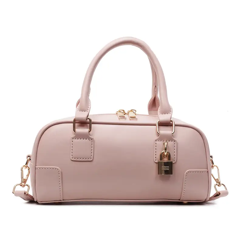 Women's Cream Shoulder Crossbody Bag with Gold Hardware