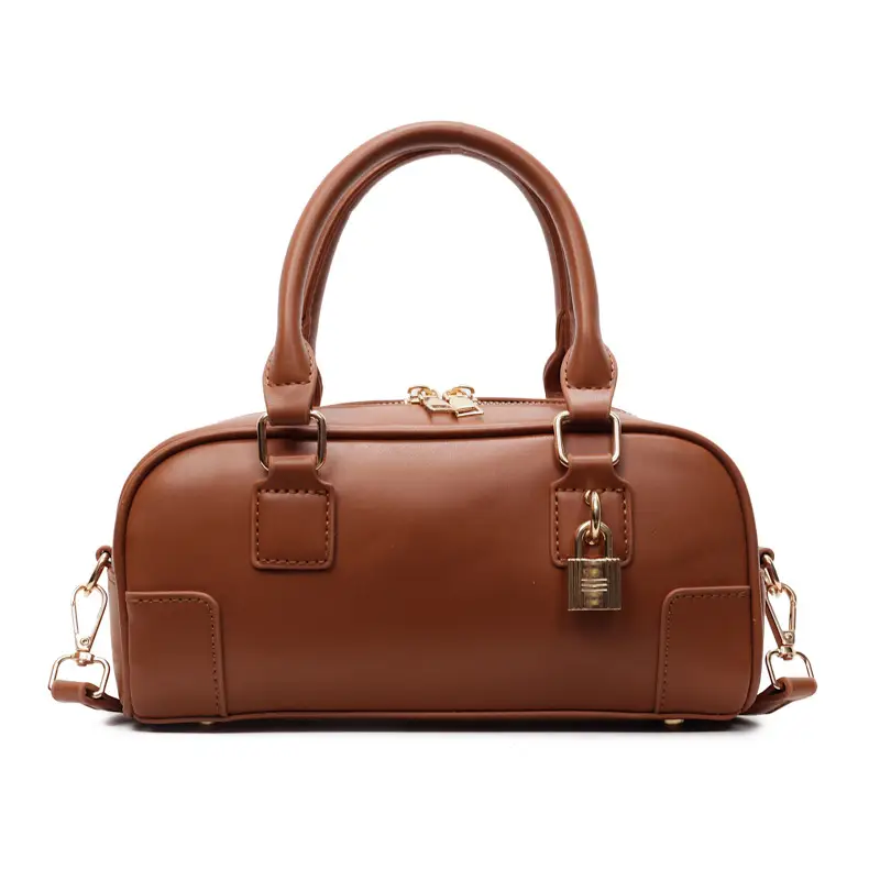 Women's Cream Shoulder Crossbody Bag with Gold Hardware