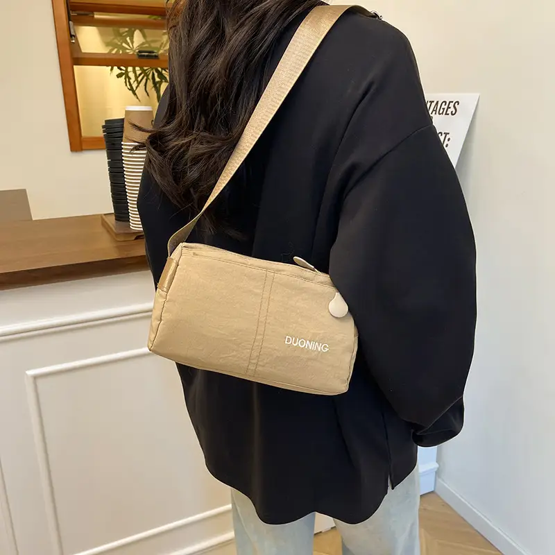 Women Textured Crossbody Bag Tan Travel Casual — feature 12