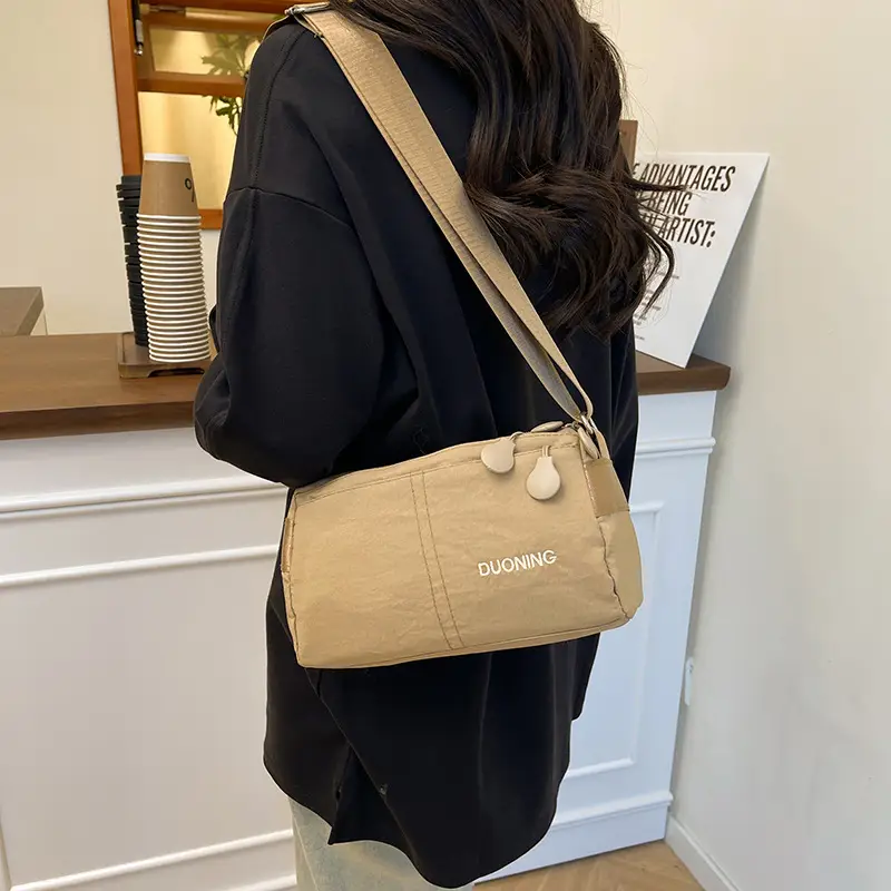 Women Textured Crossbody Bag Tan Travel Casual — feature 13