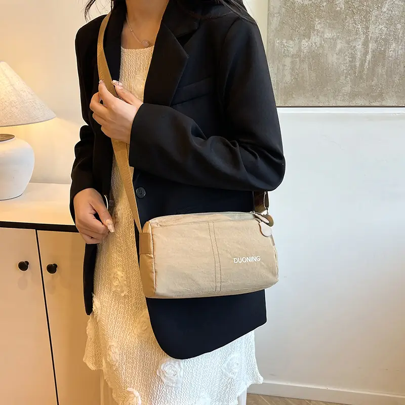 Women Textured Crossbody Bag Tan Travel Casual — feature 19