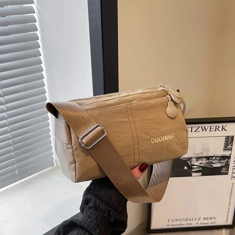 Women Textured Crossbody Bag Tan Travel Casual — feature 24