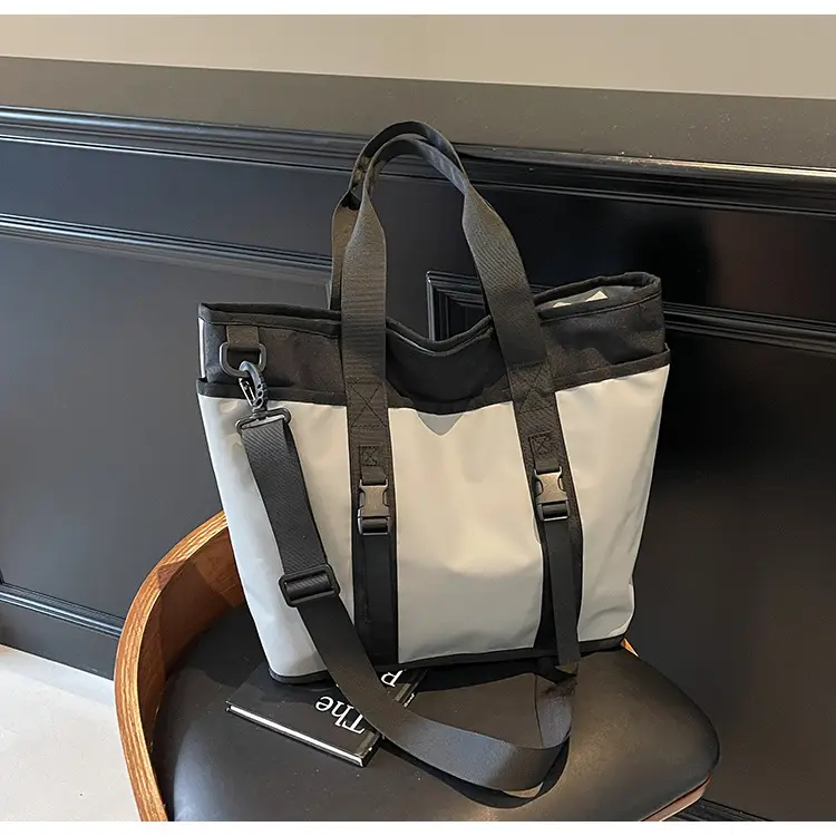 Trendy Black & White Shoulder Bag for Travel & Commute — feature 15