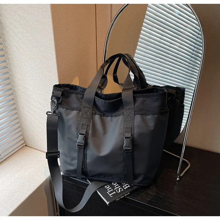 Trendy Black & White Shoulder Bag for Travel & Commute — feature 20