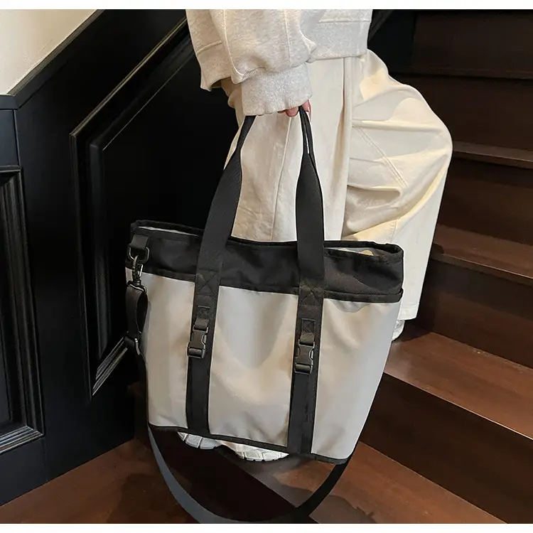 Trendy Black & White Shoulder Bag for Travel & Commute — feature 21