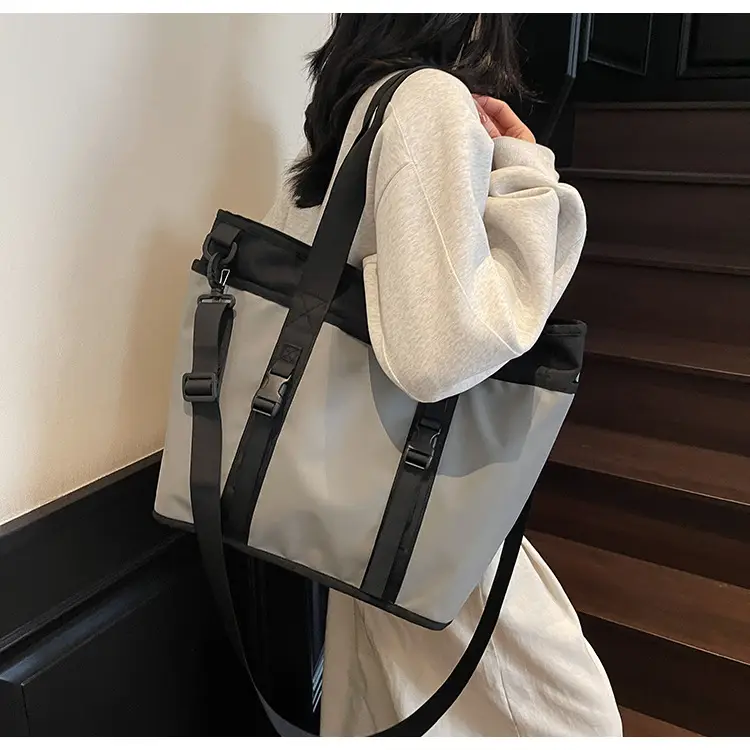 Trendy Black & White Shoulder Bag for Travel & Commute — feature 23