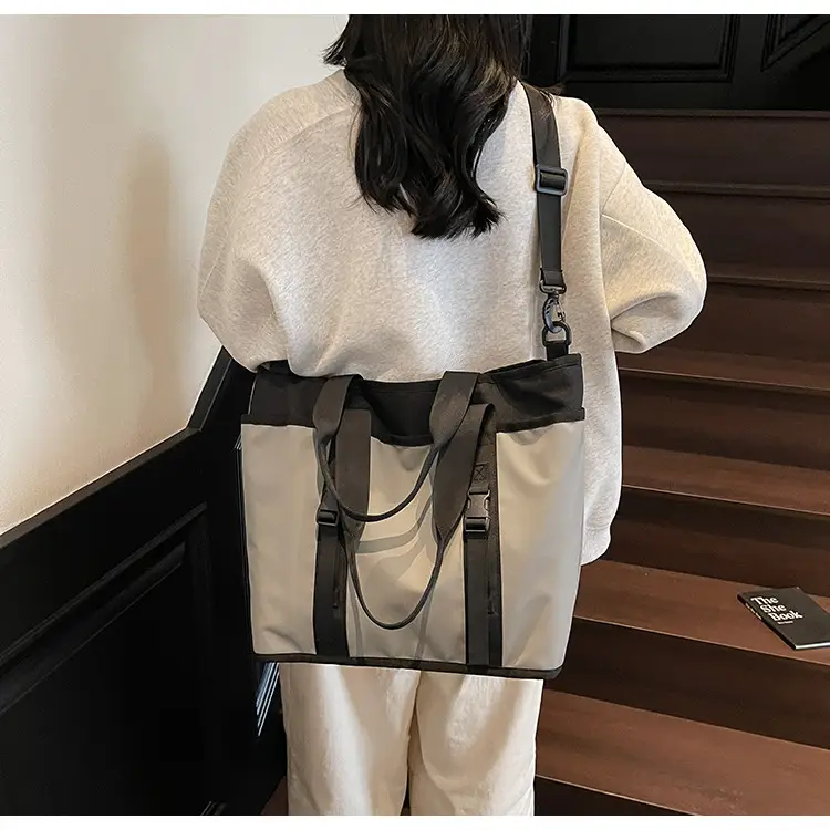 Trendy Black & White Shoulder Bag for Travel & Commute — feature 24