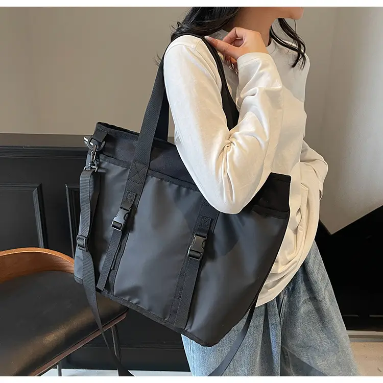Trendy Black & White Shoulder Bag for Travel & Commute — feature 28
