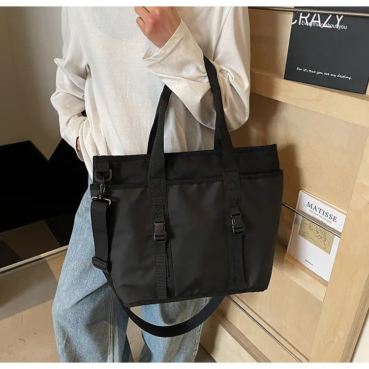 Trendy Black & White Shoulder Bag for Travel & Commute — feature 29