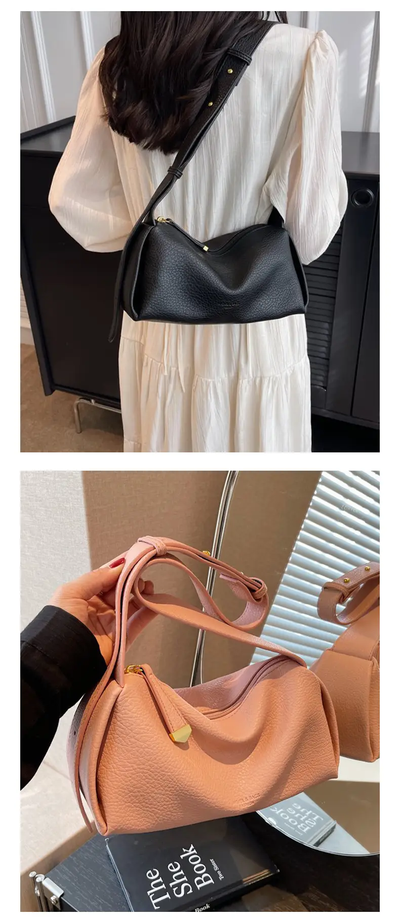Women's Pink Textured Shoulder Bag 2026 — feature 20