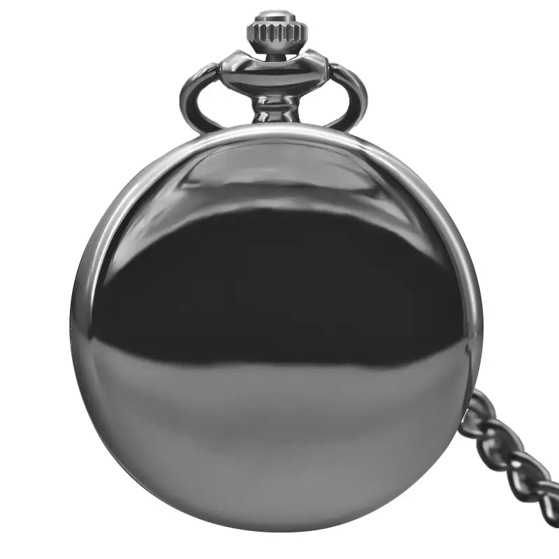 Double-Sided Glossy Flip Pocket Watch for Men Women