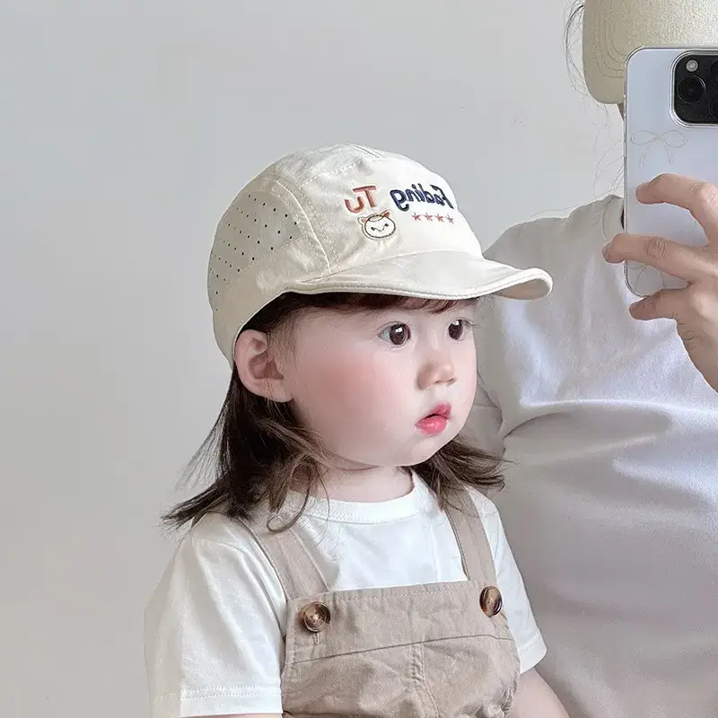 Baby's Beige Baseball Cap with "BING" Print - Image 6