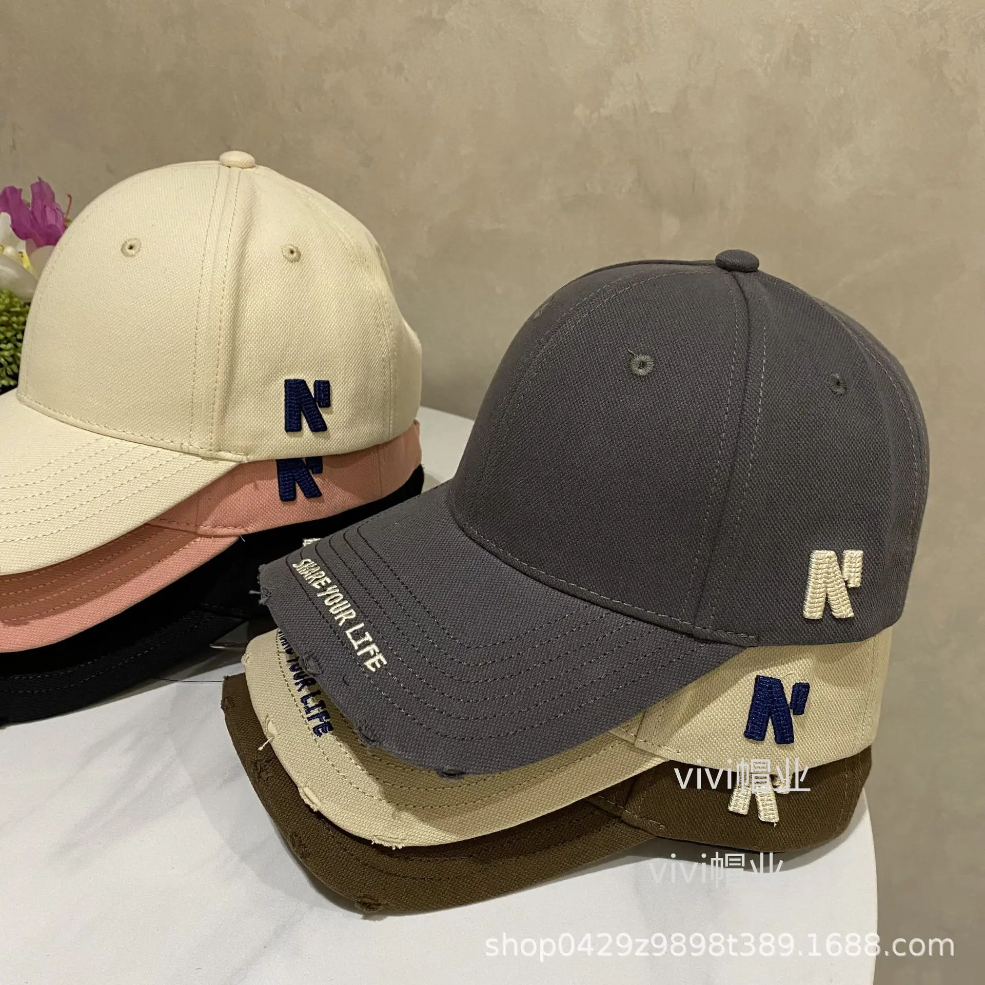Korean Letter Embroidered Baseball Caps Women's Fashion — feature 4