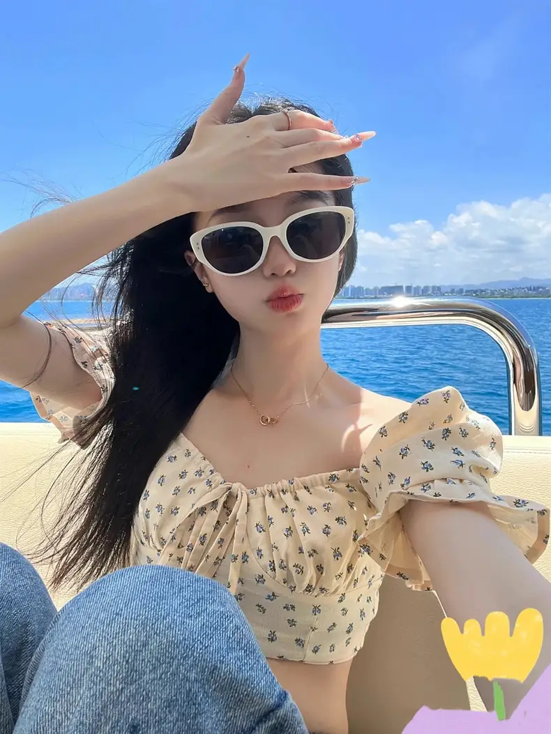 Queen Jiaer White Cat Eye Sunglasses for Men — feature 4