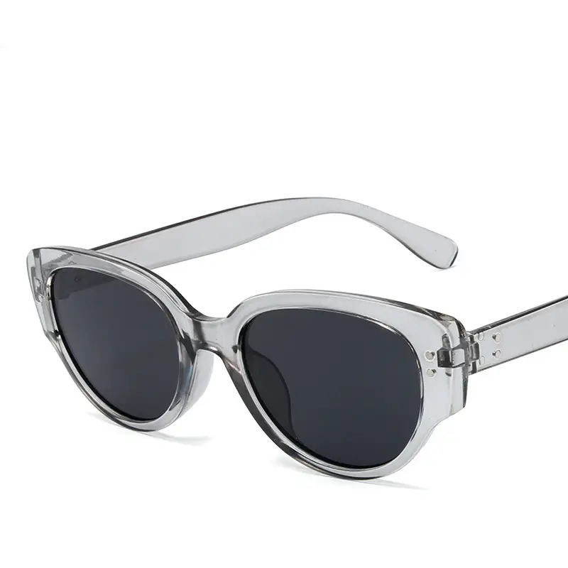 Queen Jiaer White Cat Eye Sunglasses for Men