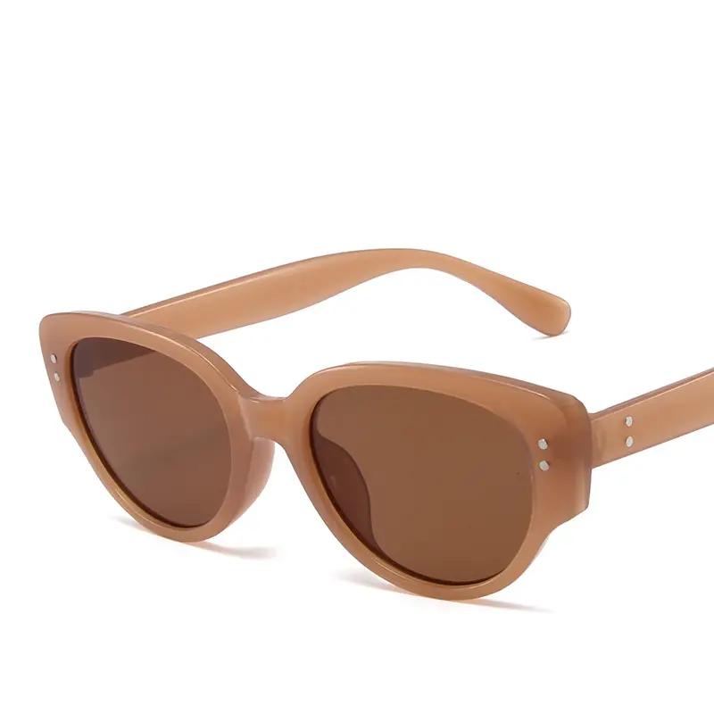 Queen Jiaer White Cat Eye Sunglasses for Men