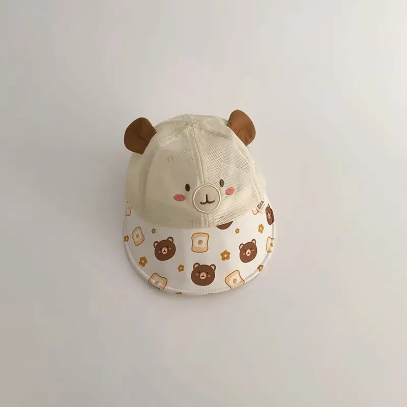 Cute Cartoon Baby Hats 2025 Summer Mesh Sun Hat - Image 2