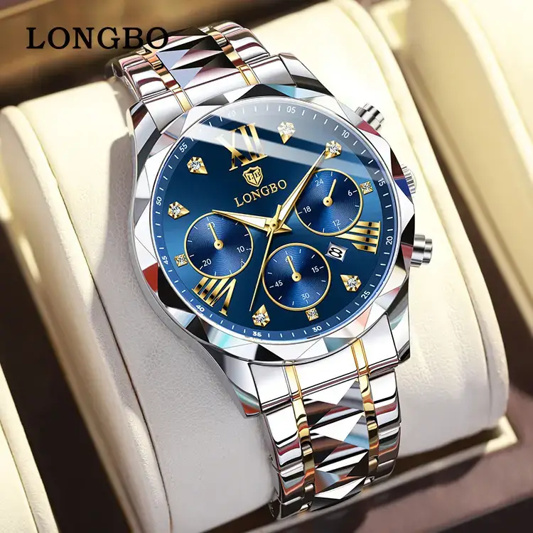 Longbo Gold Quartz Watch for Men Waterproof Luxury - Image 10