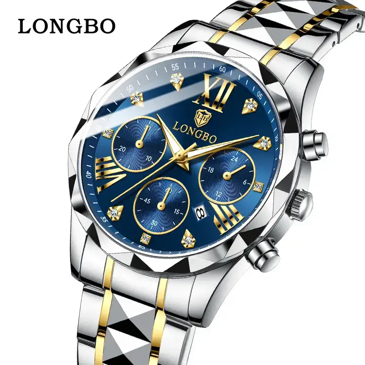 Longbo Gold Quartz Watch for Men Waterproof Luxury - Image 12