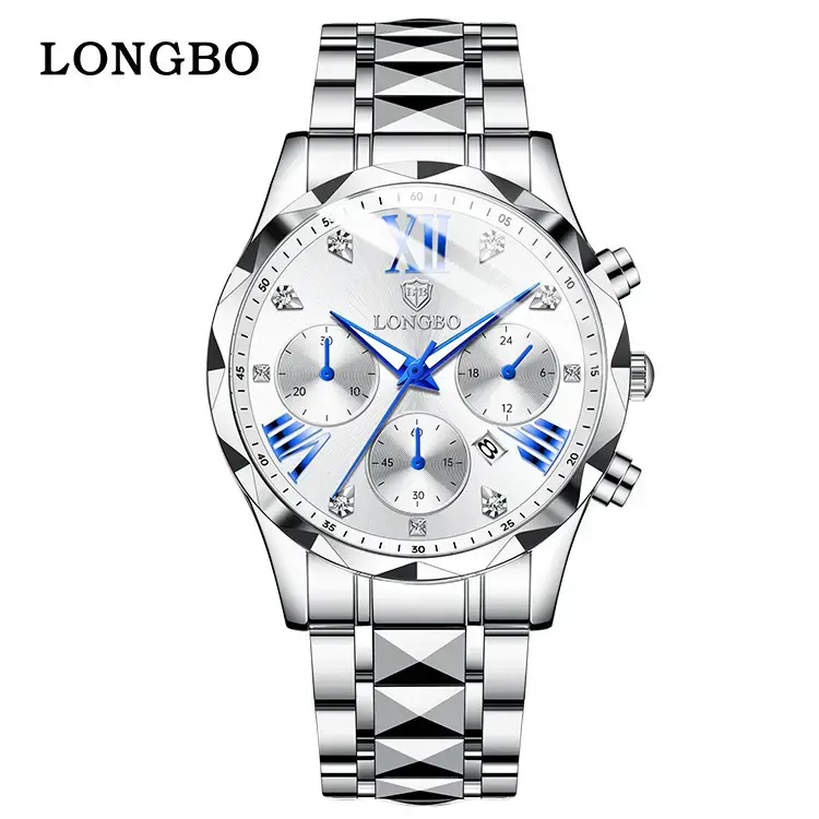 Longbo Gold Quartz Watch for Men Waterproof Luxury - Image 5