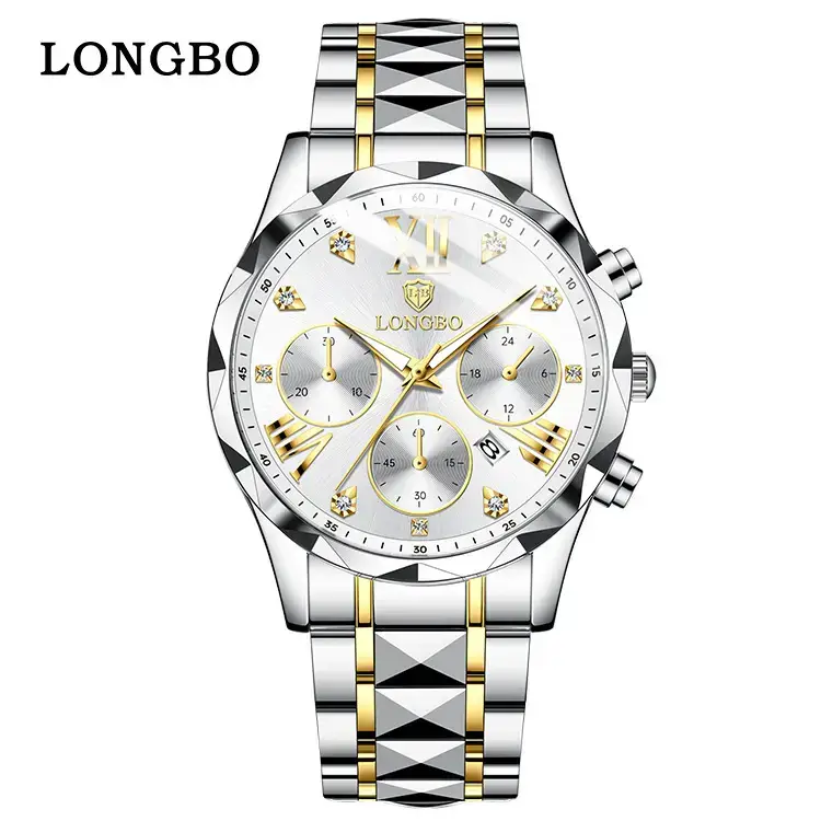 Longbo Gold Quartz Watch for Men Waterproof Luxury - Image 6