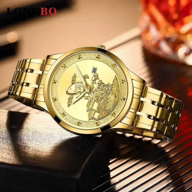 Longbo Gold Butterfly Watch for Men - Image 8