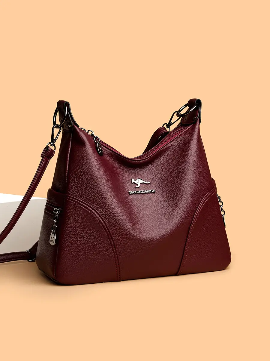 Brown Leather Crossbody Bag for Women - Image 7