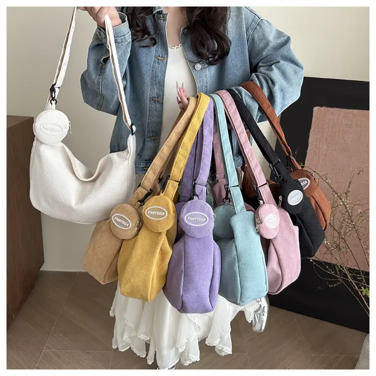 Blue Corduroy Women's Shoulder Bag 2025 — feature 25