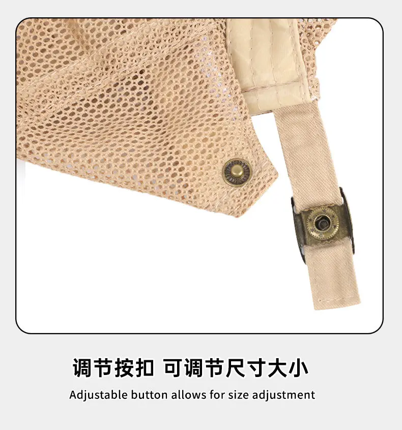 Men's Hollow Mesh Summer Cap Beige Korean Style — feature 15