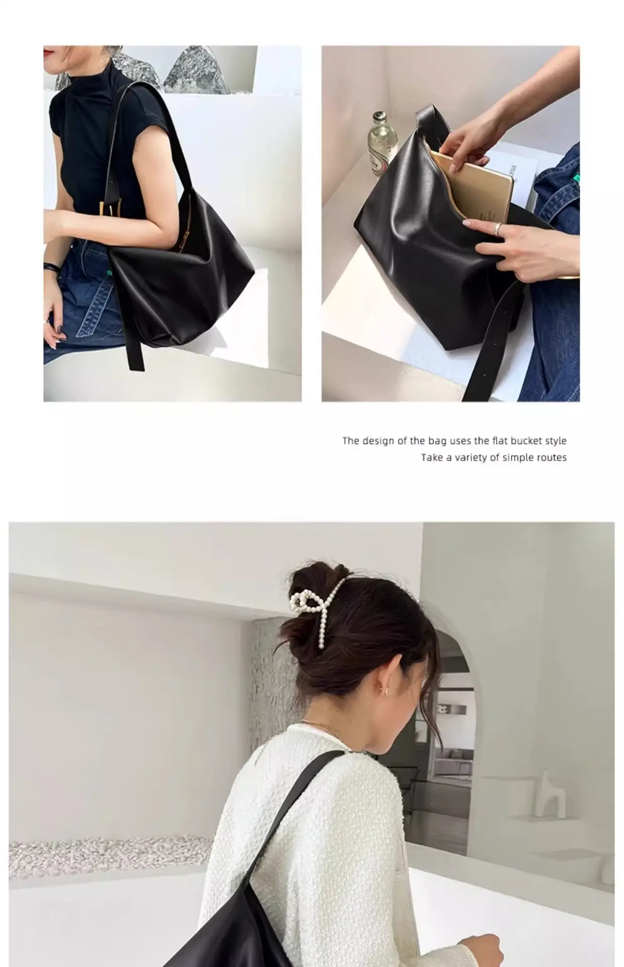 Women's Brown Leather Shoulder Bag with Crossbody Strap — feature 33